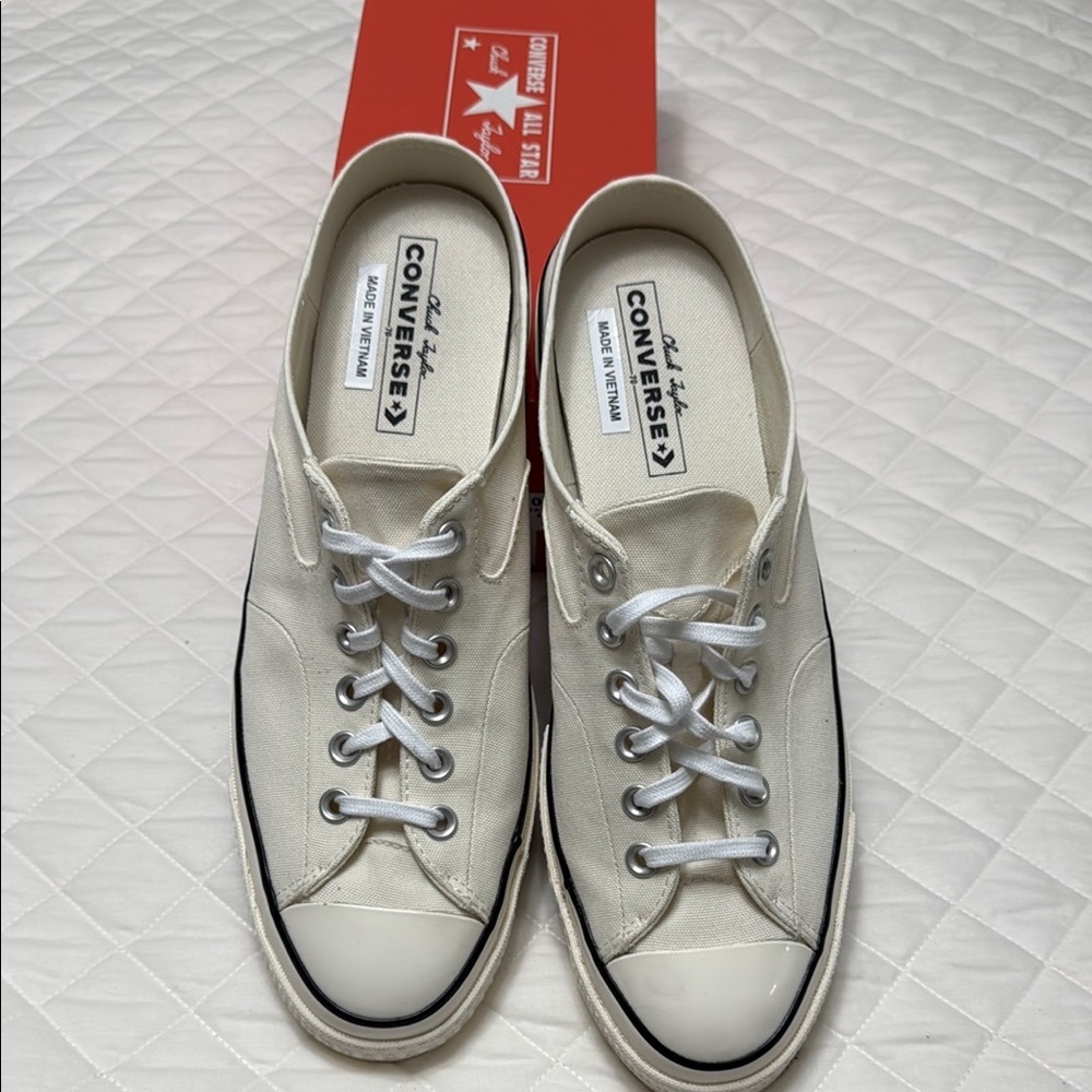 Converse Canvas Mules - Egret  Women’s 12.5